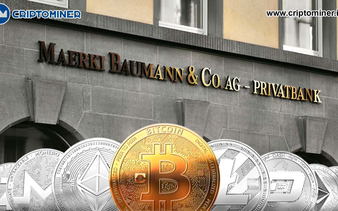 Banco suizo aceptará dinero de operaciones con criptomonedas